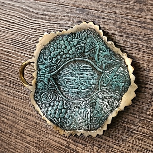 Vintage Brass Holy Land Ashtray Made in Israel - Picture 1 of 4